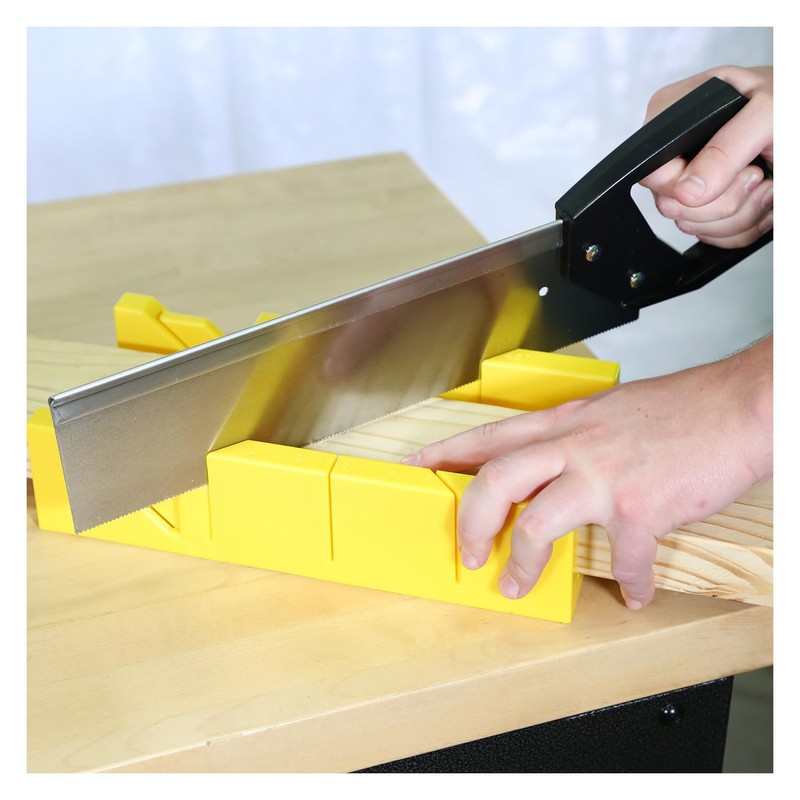 GreatNeck BSB14 Mitre Box and Saw Set, 12 Inch Mitre