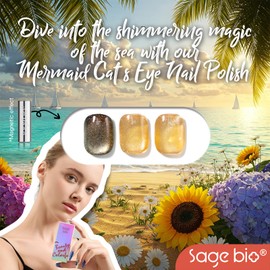 SAGEBIO Cat Eye Gel Nail Polish, 15ml Magnetic Gel, High-Gloss Finish, Long-Lasting, DIY Manicure Kit with Magnet Stick, Stunning 3D Magnetic Effect, 06