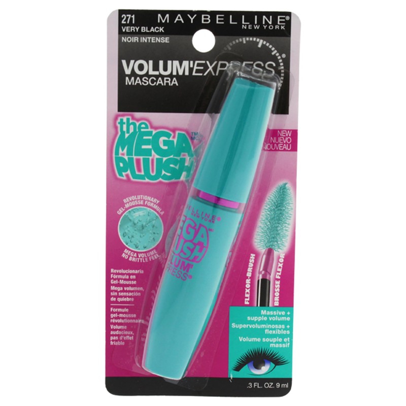 Maybelline New York Volume Express Mega Plush Washable Mascara, Very