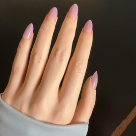 JIADAOMN Press On Nails, Soft Gel Press On Nails Medium with Nail Glue, 12 Sizes - 24 Reusable Fake Nails Kit Fall Mauve