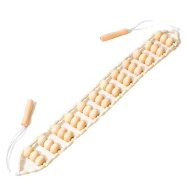 beiyaiey Rope Back Massager - 47.2 Inches Massager Tool for Back, Neck, Legs, Waist, Wooden Massage Roller