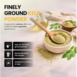 Herb To Body Polvo orgánico de algas marinas – Ascophyllum Nodosum, polvo de algas marrones finamente molidas para uso culinario, mezclas de bricolaje