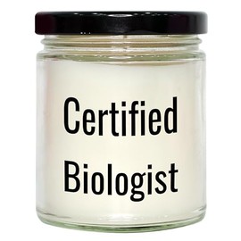 Certified Biologist Gifts Graduation Unique Vanilla Soy Candles Gifts from Family Friends to Biologist