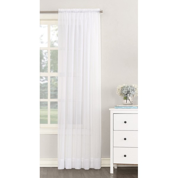 NetCurtainsUK Single Plain Voile Net Curtain Sheer Panels Slot Top