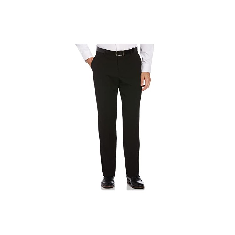 Perry Ellis Men's Solid Suit Pant With Stretch Fabric, Flexible