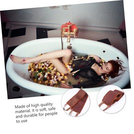 WOONEKY 2pcs Back Applicator Band Tanning Oil Strip for Shower Bath Long Strip Bath Towel Massage Strap Soft Comfortable