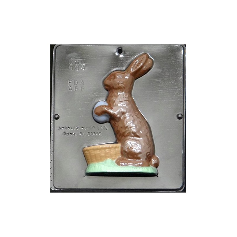 7" Bunny Facing Left Chocolate Candy Mold Easter 804