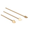 3PCS Cabinet Key Latch Leaf Shaped Cabinet Locking Pin Brass