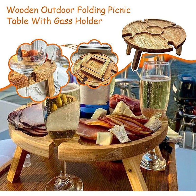 Pvczool Folding Portable Picnic Table, Outdoor Fold Up Camping Camp