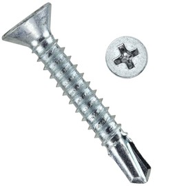 Self Drilling Screws Length: 32mm (Pack of: 200) Countersunk Self Tapping Screws for Metal, Steel, Roofing, Windows
