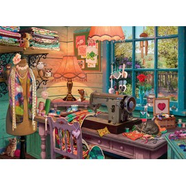 Ravensburger The Sewing Shed 1000 Piece Jigsaw Puzzle for Adults – Every Piece is Unique, Softclick Technology Means Pieces Fit Together Perfectly