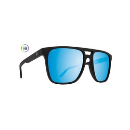 Spy Optic Czar Sunglasses Matte Black with Polarized Happy Boost Ice Blue Spectra Mirror Lens