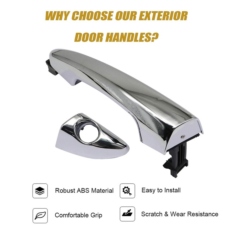 Priprilod Front Left Side Outer Exterior Chrome Door Handle Compatible