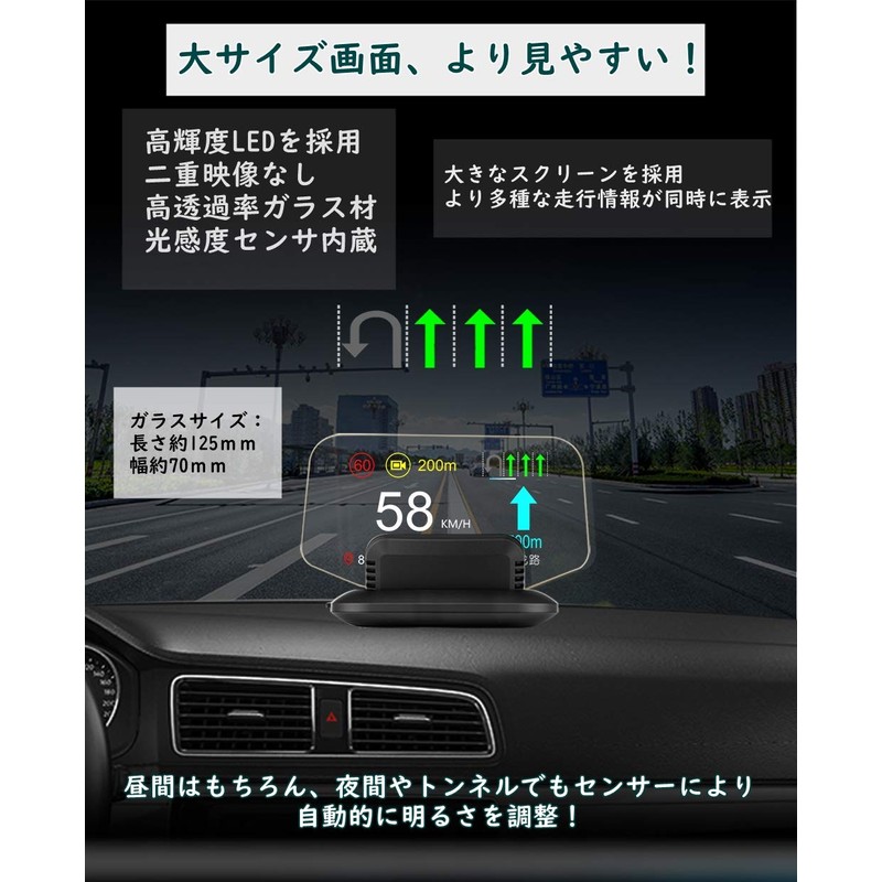 Nikomaku HUD Head Up Display, Navigation Display, Navigation Version C1,
