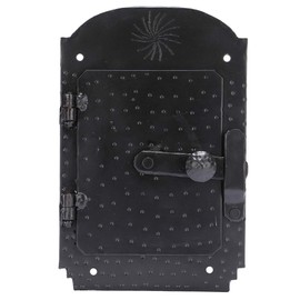 A29 Hand Forged Speakeasy Door Grill with Viewing Door, Black Powder Coat Finish (BPC)