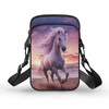 Zanxiantu Horse Beauty Mini Crossbody Purse for Girls, Ages 7-8, Animal Print, Polyester, Adjustable Strap, Perfect for Tween, Teen, Birthday Gifts