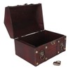 Treasure Chest Storage Box with Combination Lock Handcraft Exquisite Wood