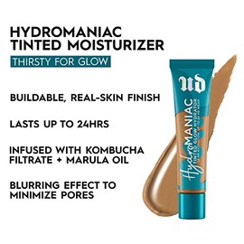 Urban Decay Hydromaniac – Base de Maquillaje Matte Hidratante Con Color y Cobertura Media, Humectante para Piel Seca, Larga Duración, con Aceite de Ma