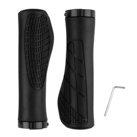 Ergo Bike Grips Bicycle Handlebar Grips Rubber Non-slip Mountain Bike Grips Replacement Ergonomic Design Strong Attachment Universal for Scooters BMX Hybrid MTB Cycle Black