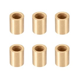 sourcing map Bearing Sleeve 8 mm Bore x 12 mm Outer Diameter x 15 mm Length Self-Lubricating Bushings Made of Sintered Bronze Pack of 6