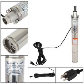 CCIYU ✅1" 220V/60Hz 1Hp Screw Pump Submersible Water Deep Well Pump Stainless Steel