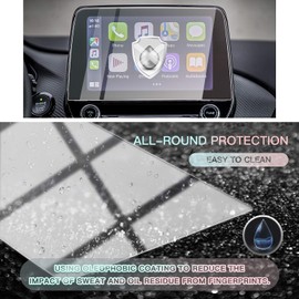 CDEFG Kompatibel mit Ford Puma Kuga 3 ST line 2020-2023 2024 Navigation Glas Schutzfolie 9H Kratzfest Anti-Fingerprint 8 Zoll GPS Transparent Displayschutzfolie Auto Zubehör