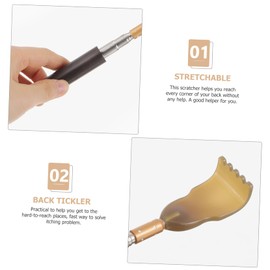 ORFOFE Telescopic Back Scratcher Massage Tool Retractable Claw Massager for Itch Relief Portable Design for Home Office Travel present for All Ages