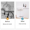 Keeshibao 60 Pack Adhesive Cable Clips Clear,6mm Wire Holders for