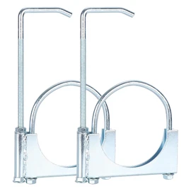 LCGP 4" Universal Exhaust Clamp with Hanger Made of Heavy-Duty Steel Clamp with Rear Muffler Hanger Exhaust Pipe 2PCS