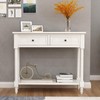 P PURLOVE Console Table Sideboard Wooden Sofa Table with 2