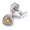 S&W SHLAX&WING Cufflinks for Men Triangle Yellow Crystal Men's Cuff