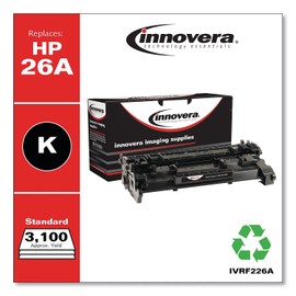 Innovera Remanufactured Black Toner, Replacement for 26A (CF226A), 3,100 Page-Yield