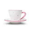 GMUNDNER KERAMIK Espresso for you Gourmet Crockery Set Herzerl Pink