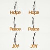 HOMESCAPES Gold Christmas Decorations Set of 3 Metal Xmas Hanging
