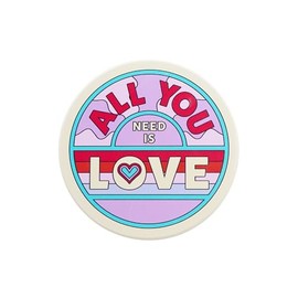 Half Moon Bay All You Need is Love -The Beatles - Multicolor 4 Inch Stoneware Drink Beverage Coaster