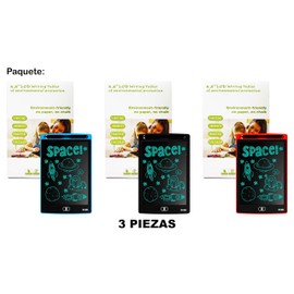 Paquete De 3 Piezas De Pizzaron Magico LCD 8.5 Tipo Tablet (Multicolor)