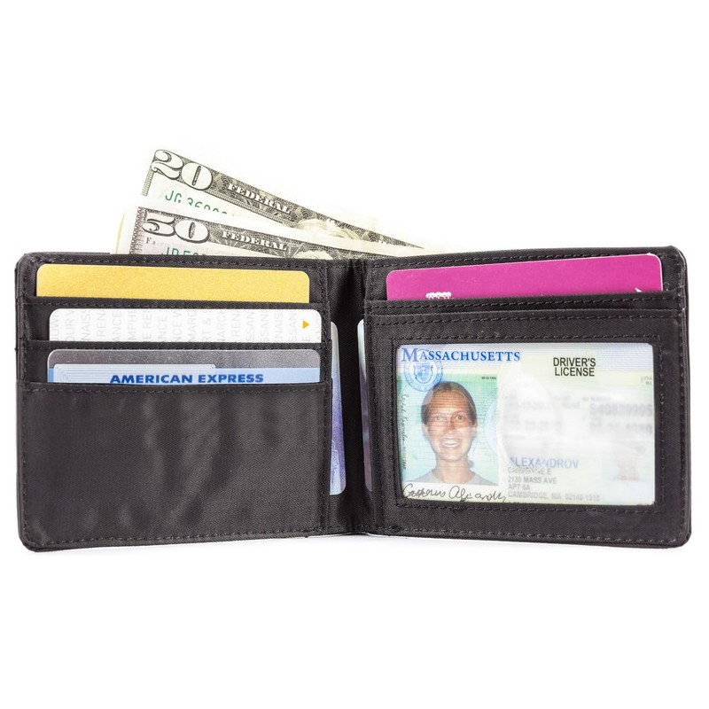 Big Skinny Men's RFID Blocking Bifold Wallet (Black)