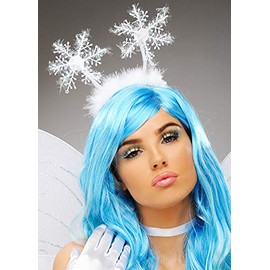 Struts Christmas Winter Wonderland White Snowflake Head Boppers on Headband