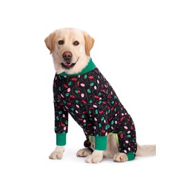 BT Bear Large Dog Clothes, Elastic Pet Onesie Clothes Protect Joints Anti-hair Anti Licking, Wound Protection Pet Pajamas PJS Dog Jumpsuit For Medium Large Dogs (5XL,Black)