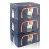 Tasmegol 3 Pack 22L Stackable Clear Window Clothes Storage Bins
