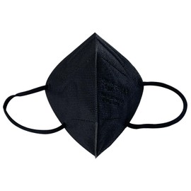 TubeRoo FFP2 Mask Black Pack of 5 Masks, Soft Round Ear Loop Bands, Respirator Mask, Mouth Guard, Dust Mask, Fine Dust, Fine Dust Mask, Dust Mask