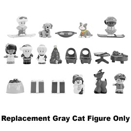 F-Price Replacement Part for Fisher-Price Little People Advent Calender GLK12 & DGF96 Replacement Gray Cat Figure