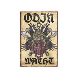 schilderkreis24 Tin Sign 20 x 30 cm "Odin Wacht" – Viking Decoration, Gift Idea for Fans of Norse Mythology