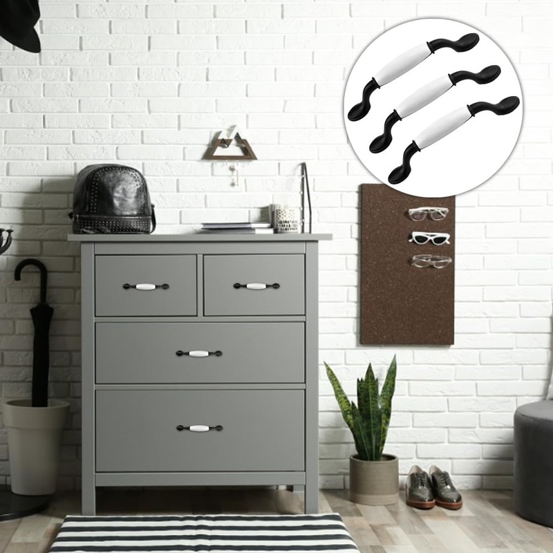 WMYCONGCONG 8 PCS 3.8"/96mm Centers Ceramic Cabinet Pull Spoon Foot