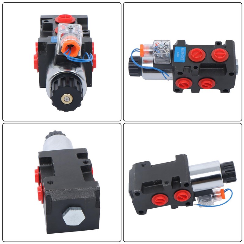 waltyotur 6 Port 12V DC 13GPM Hydraulic Adjustable Variable Flow