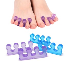 SUNFATT 4 Stück Zehentrenner Pediküre - Zehenspreizer - Zehenspreizer Hallux Valgus,Nagellack - Wiederholbare waschbare Silikon toe spacer