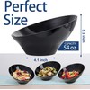bUCLA 12 Pack Black Plastic Serving Bowls - 54 OZ