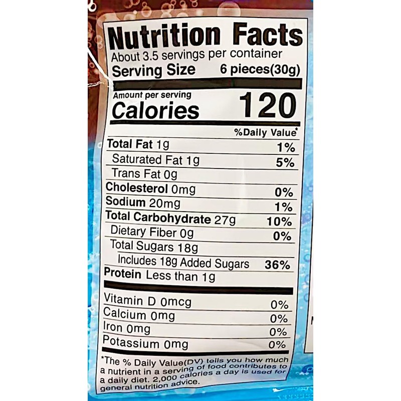 Gummy Soft Candy,Puchao Chewy Candy Soda 2 Flavor,(Cola,Ramune Soda),3.53 Oz,2