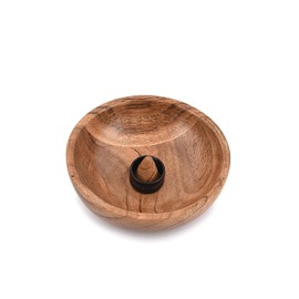 EDHAS Jewelry Trays Acacia Wood for Rings Earrings Bracelets Necklace Holder Organizer Elegant Presentation of Your Finest Pieces (4" x 4" x 1.5")