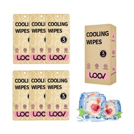 UOOVSAAP UOOVSAAP Body Wipes, Disposable Cooling Wipes, Travel Cleansing Wipes, Individually Wrapped for the Gym, Workout, Hiking, Travel, and Sport (Peach, Pack of 6)